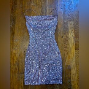 PINK SEQUIN DRESS (NEED GO SELL ASAP)
